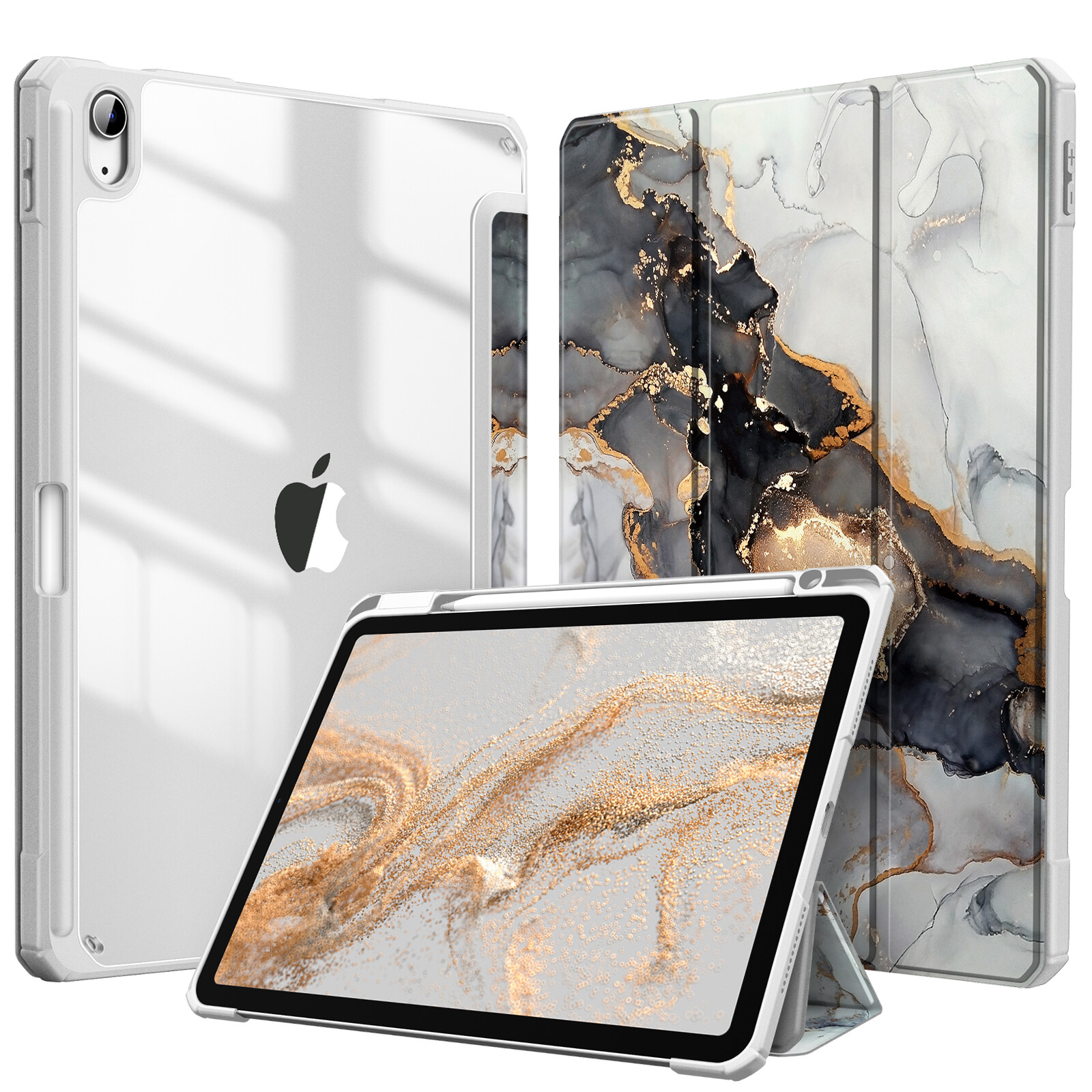 For iPad Air 5th Generation 10.9″ 2022 Slim Case Folio Stand Shockproof Cover