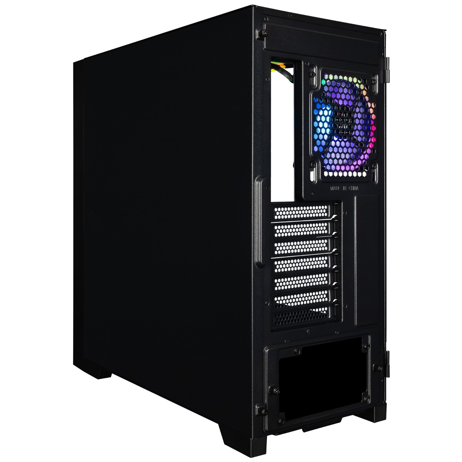 CLX Obelisk Gaming PC Case ATX/E-ATX Mid Tower Tempered Glass With 6 RGB Fans