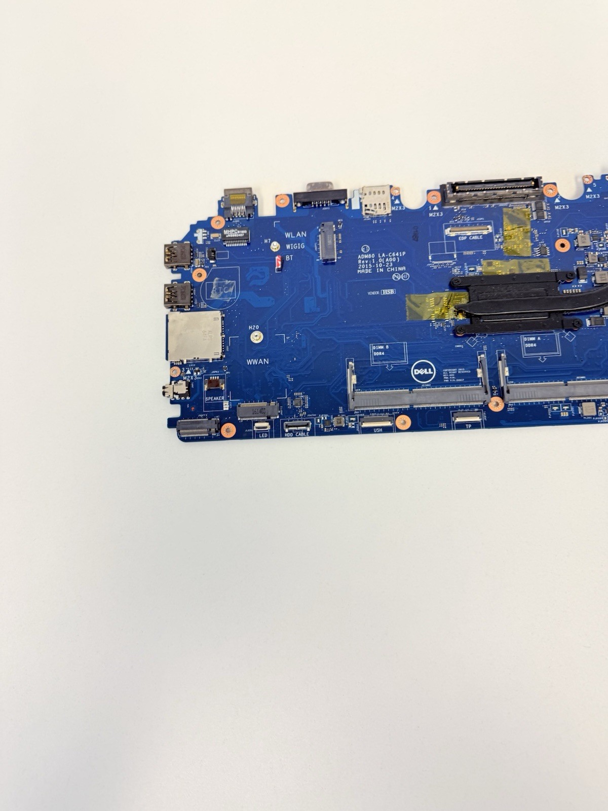 Dell Latitude E5570 Intel i7-6600U 2.6GHz Motherboard LA-C642P – Tested