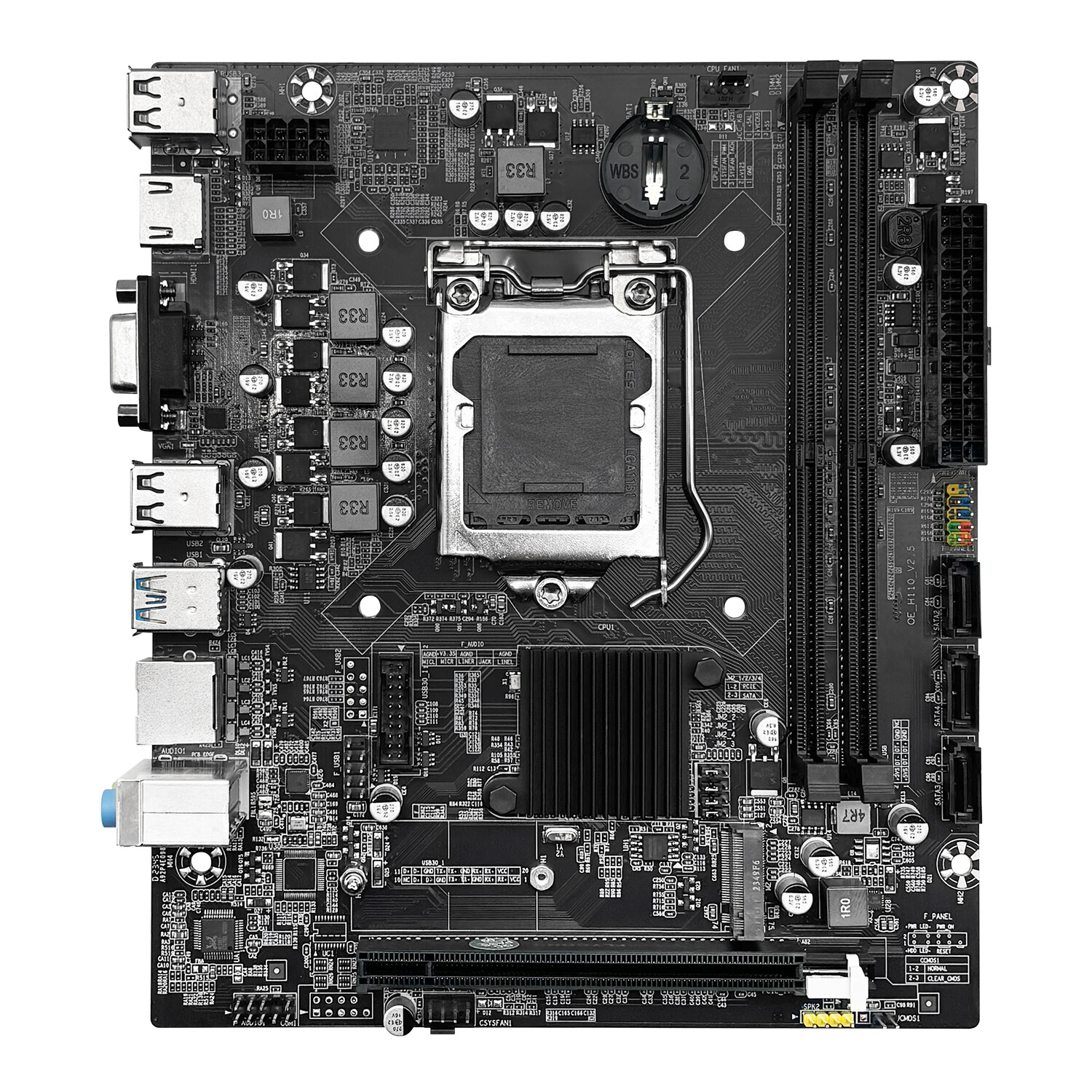 JUXIESHI LGA 1151 Motherboard H110 for Intel 9th 8th 7th 6th CPU, PCI-E 3.0 DDR4