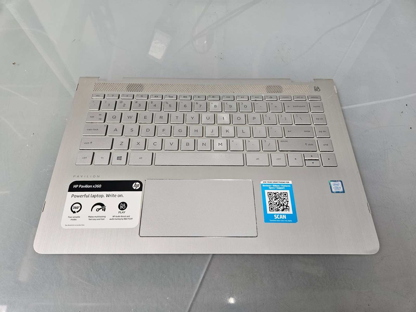 HP X360 Convertible 14m-ba114dx Palmrest Backlit Keyboard Touchpad 916924-001