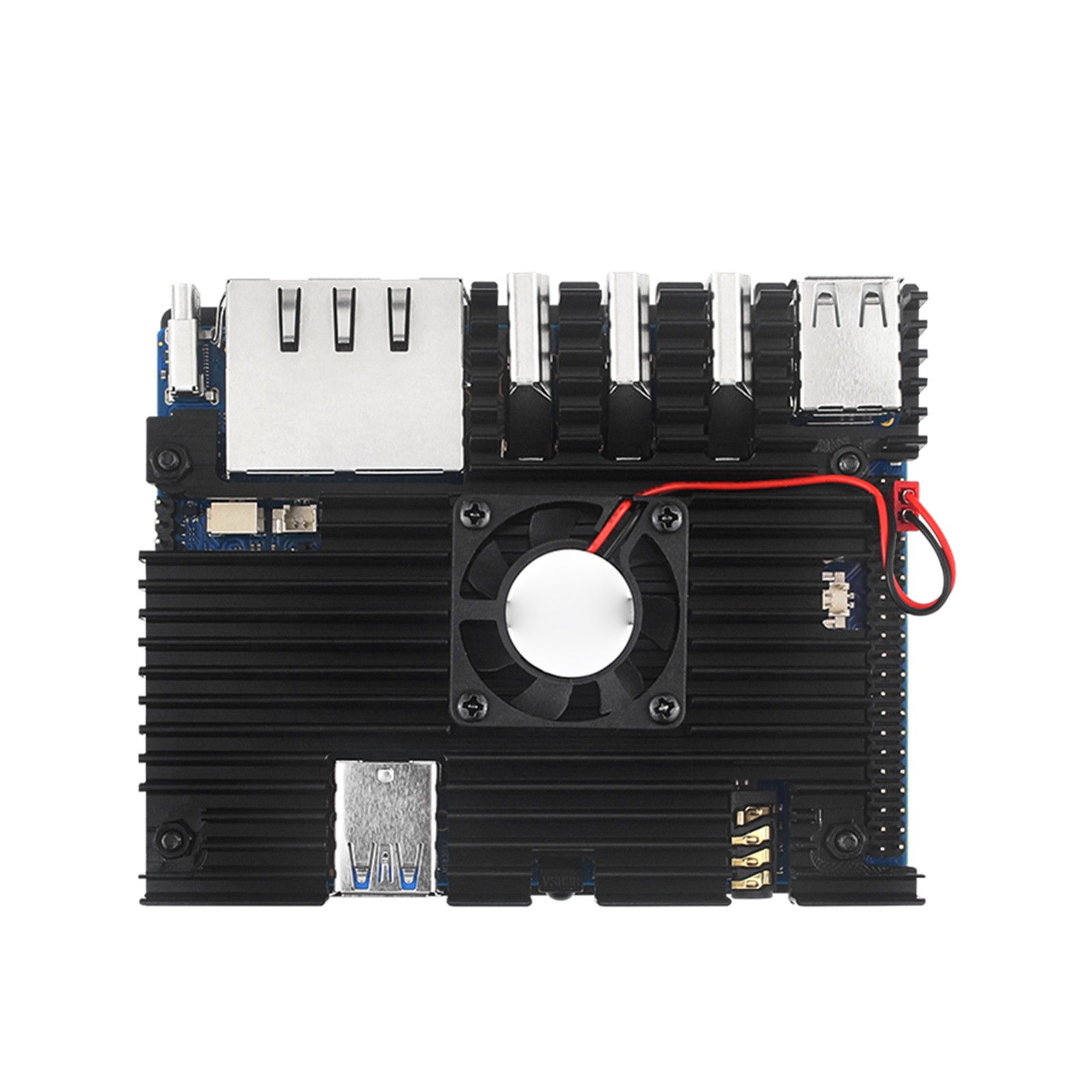 For Orange Pi 5 Plus Case+Cooling Fan Active Passive Cooling Radiator/Heatsink