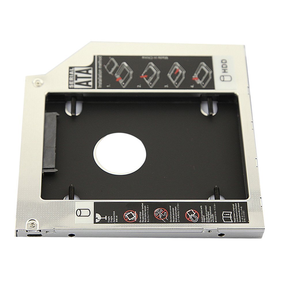 9.5mm Universal SATA 2nd HDD SSD Hard Drive Caddy for CD/DVD-ROM Optical Bay