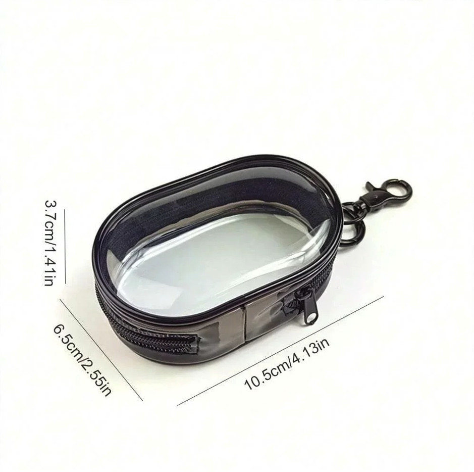 1pc 2‑Pack Mini Transparent Cable Storage Box – Travel Cord Organizer – NEW