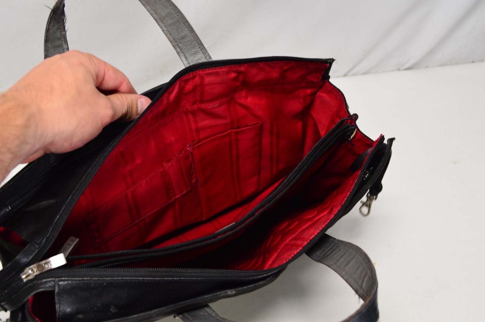 Tumi Elements Ballistic Nylon Leather Trim Laptop Bag Black