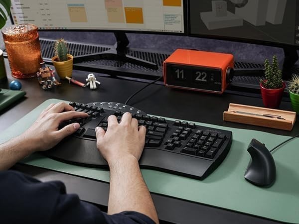 Perixx Periduo-505, Wired USB Ergonomic Split Keyboard and Vertical Mouse Combo