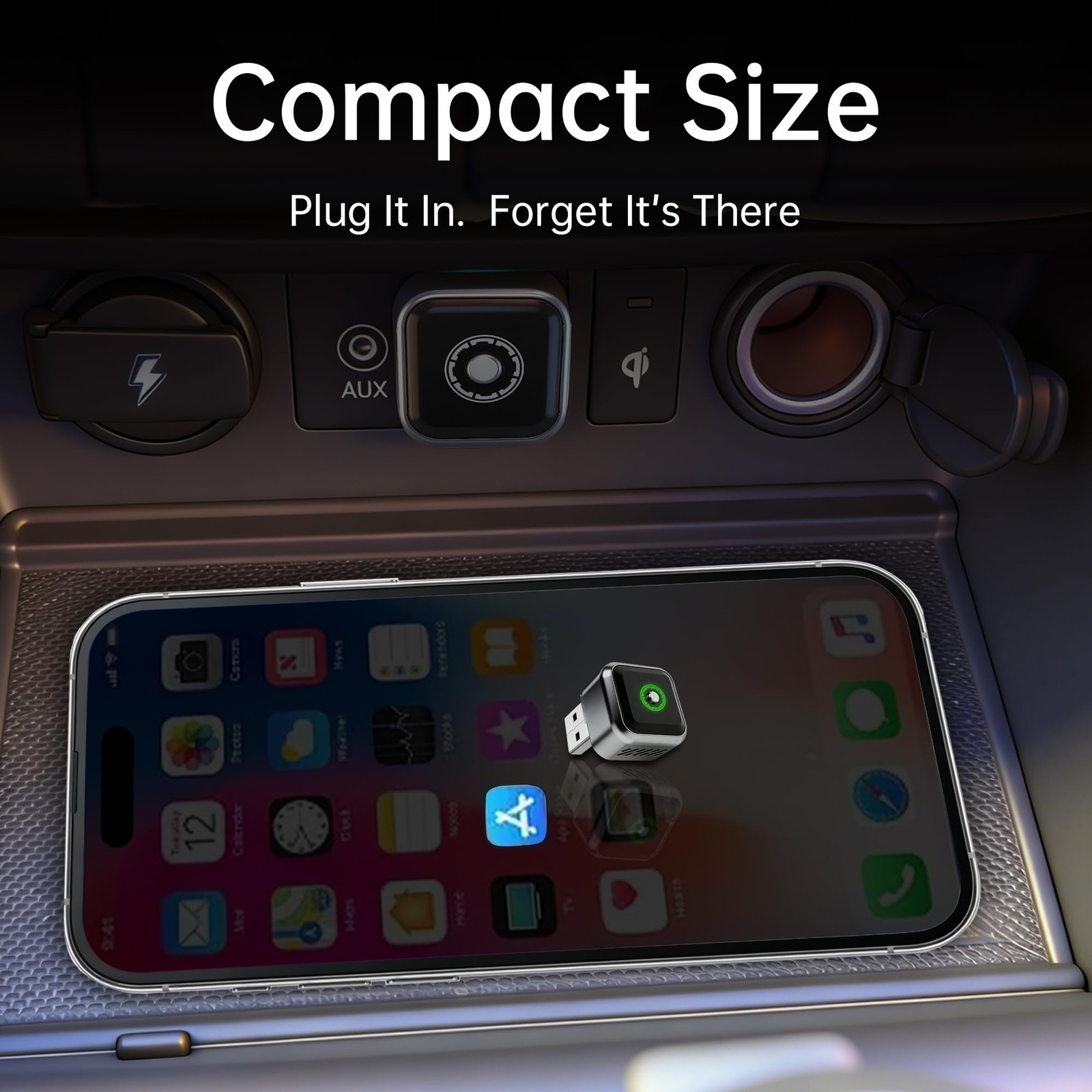 Wireless CarPlay Adapter for iPhone 2026 Upgrade, OEM-Level Stability with Li…