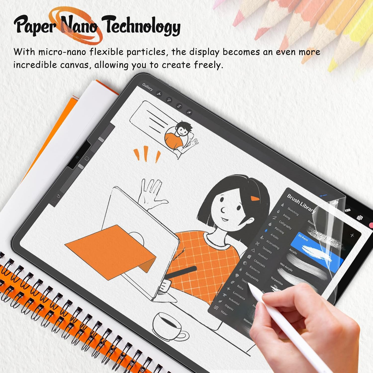 2 Pack Paperfeel Screen Protector Compatible with Ipad Pro 12.9 (2022 & 2021 & 2