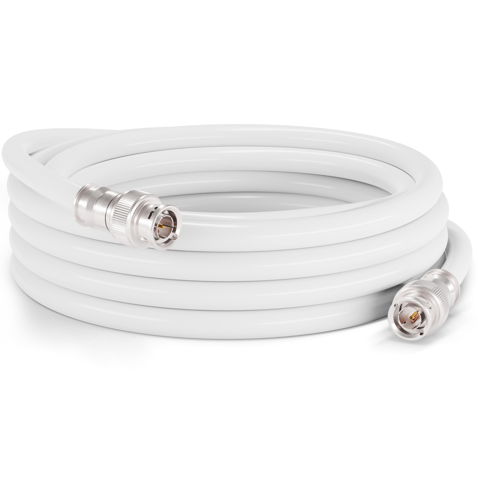 CIMPLE CO BNC Cable 30ft White RG6 HD-SDI SDI Low Loss 75 Ohm Professional