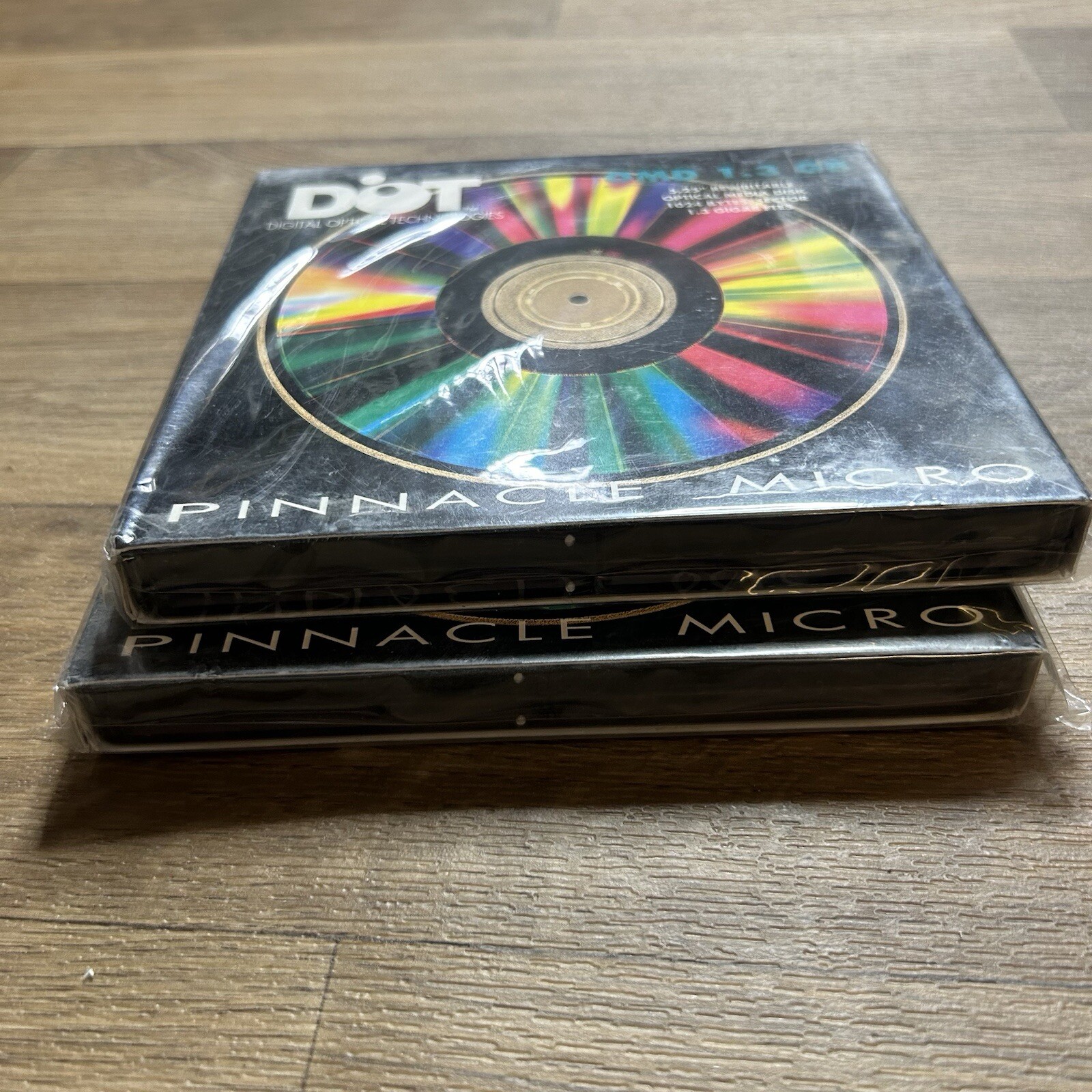 Lot of 2 Pinnacle Micro 5.25 Rewritable Optical Disks 1.3gb 1024 Bytes/ Sector