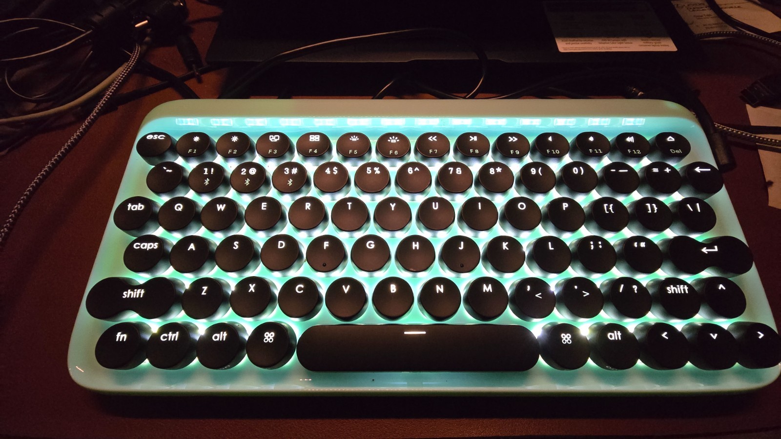 Lofree Dot Wireless Mechanical Keyboard Mint Green Mac Windows iOS Android BT