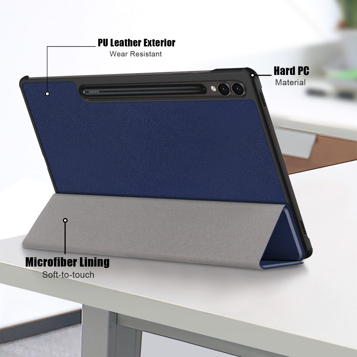 Smart Case for Samsung Galaxy Tab S9 Ultra 14.6 Inch Tablet Cover X910/X916/X918