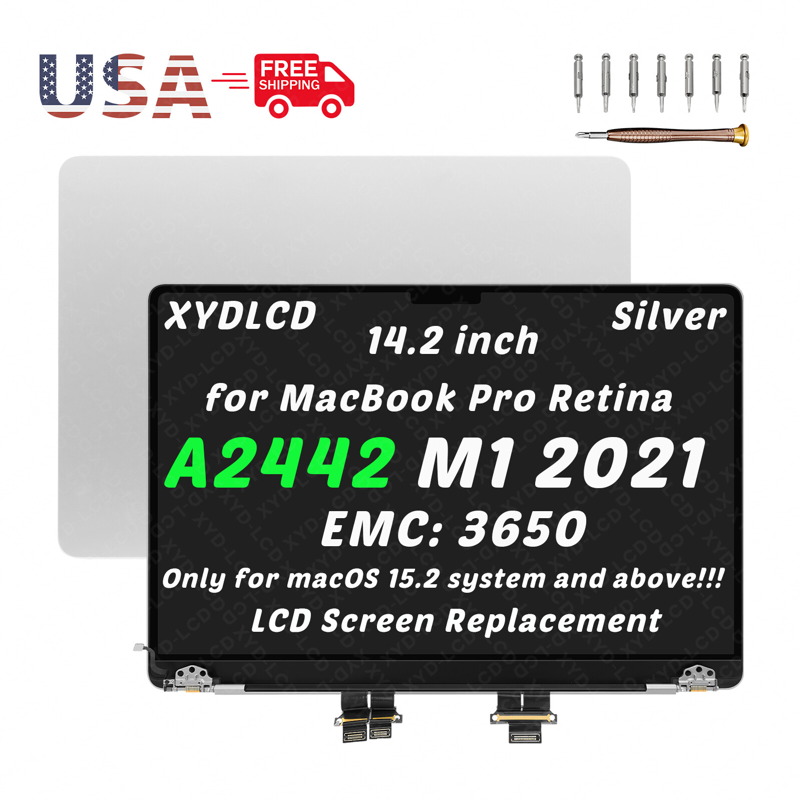 for Macbook Pro A2992 A2918 A2779 A2442 EMC 3650 8102 EMC 8304 8407 LCD Screen