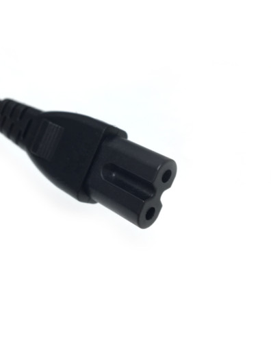 5ft 18AWG NISPT2 2-Slot Non-Polarized Power Cord NEMA 1-15P to C7 Black