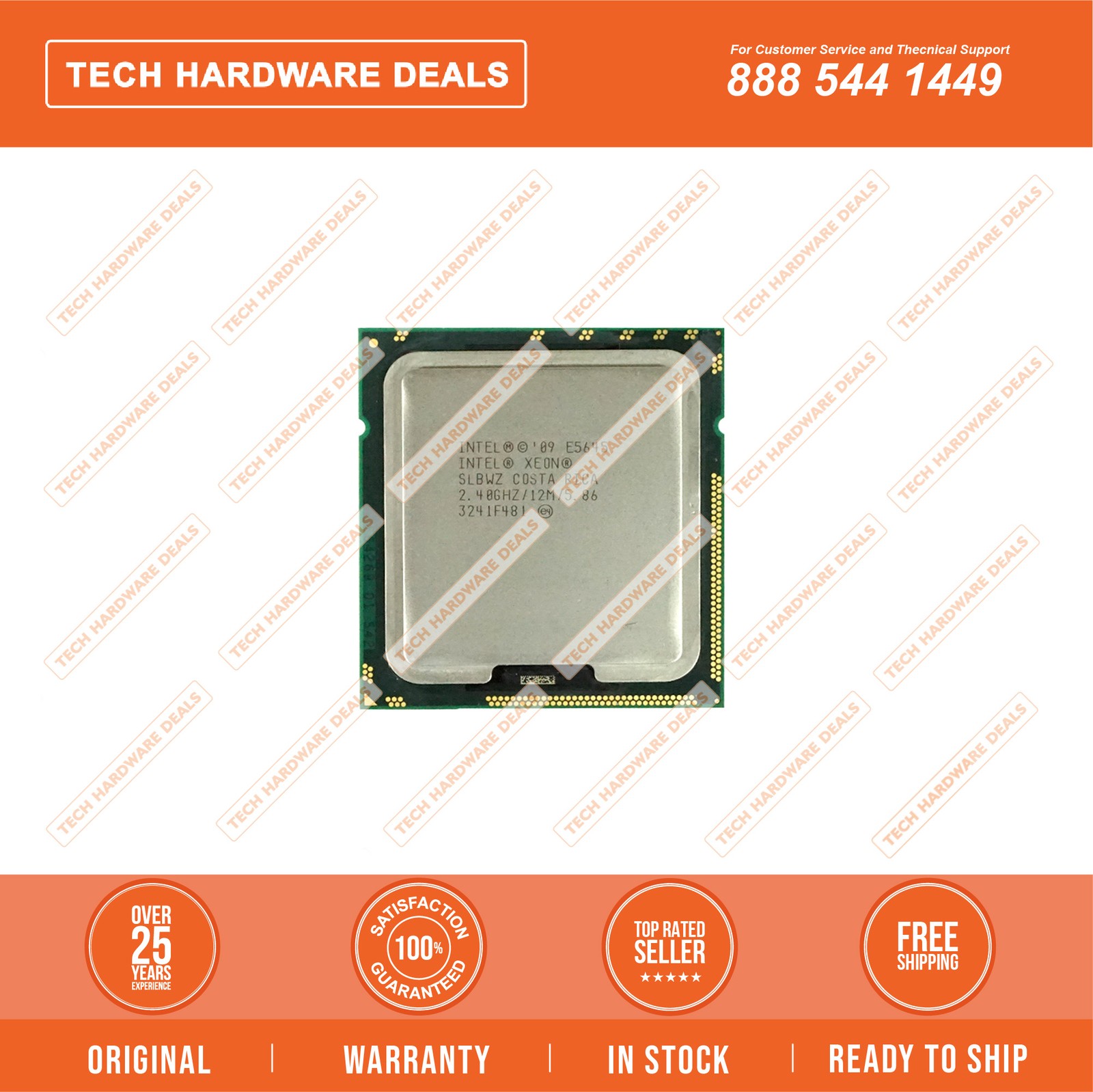SLBWZ Intel Xeon E5645 (12M Cache 6-core 2.40 GHz) LGA10 Processor