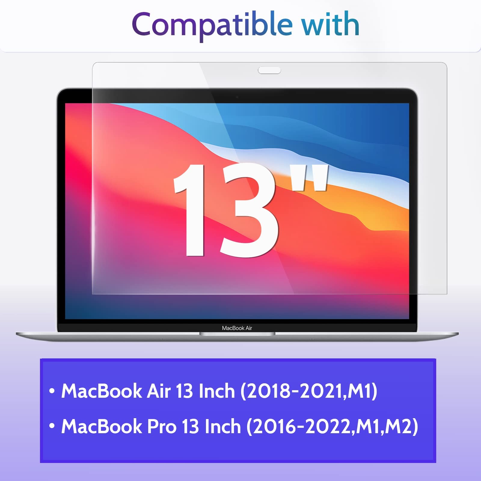Peslv 3Pack Anti Blue Light Screen Protector for MacBook Air 13 Inch20182021,…
