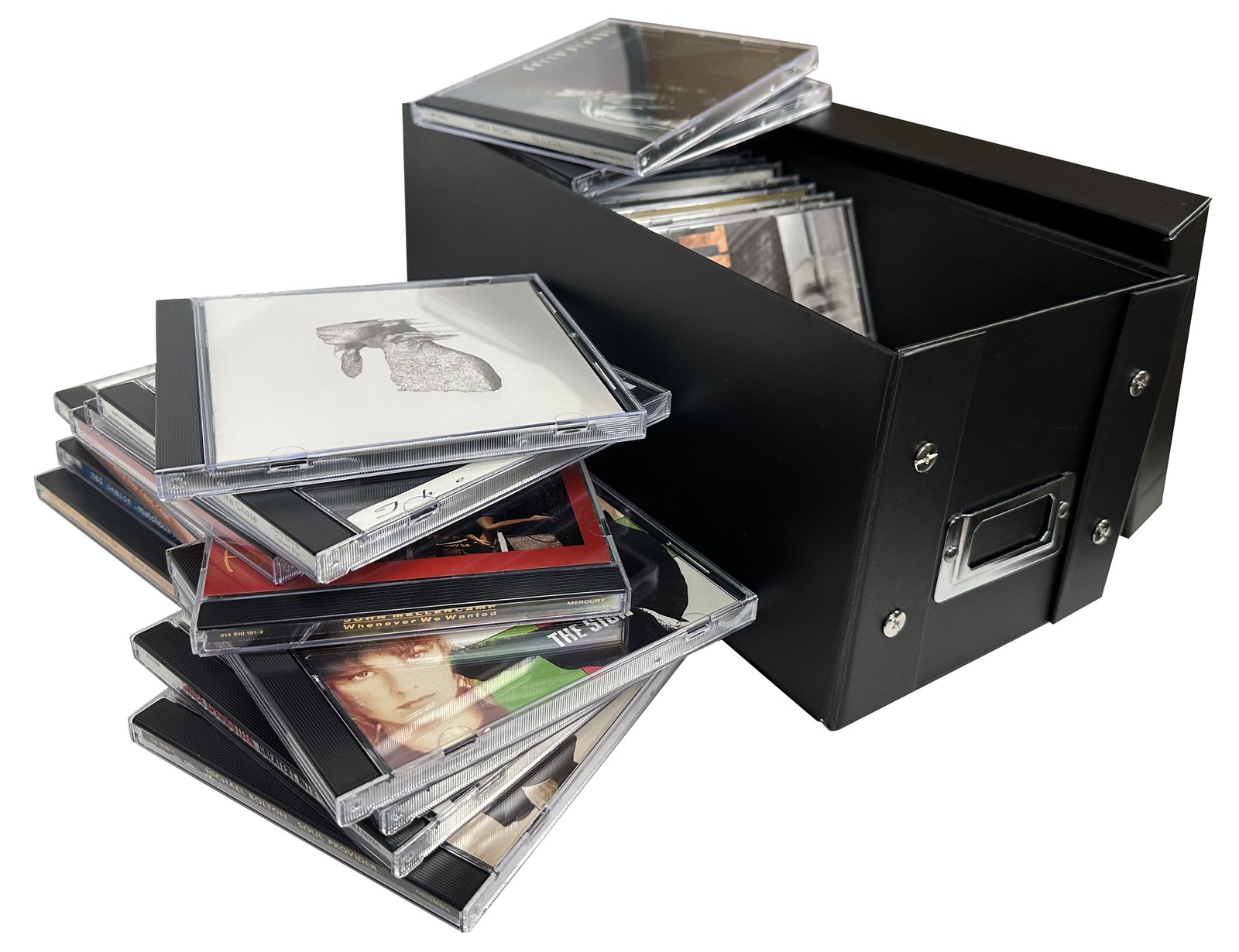 CheckOutStore Black CD Jewel Cases Storage Box (Holds 29 Cases) Lot