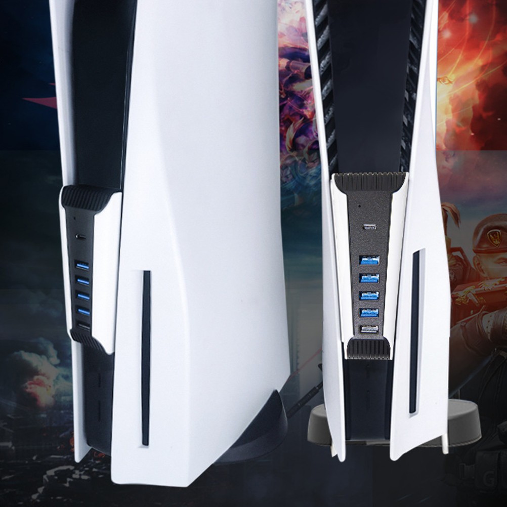 Durable ABS USB Hub with 4 Ports USB 2.0 3.0 and Type-C Gaming Extension