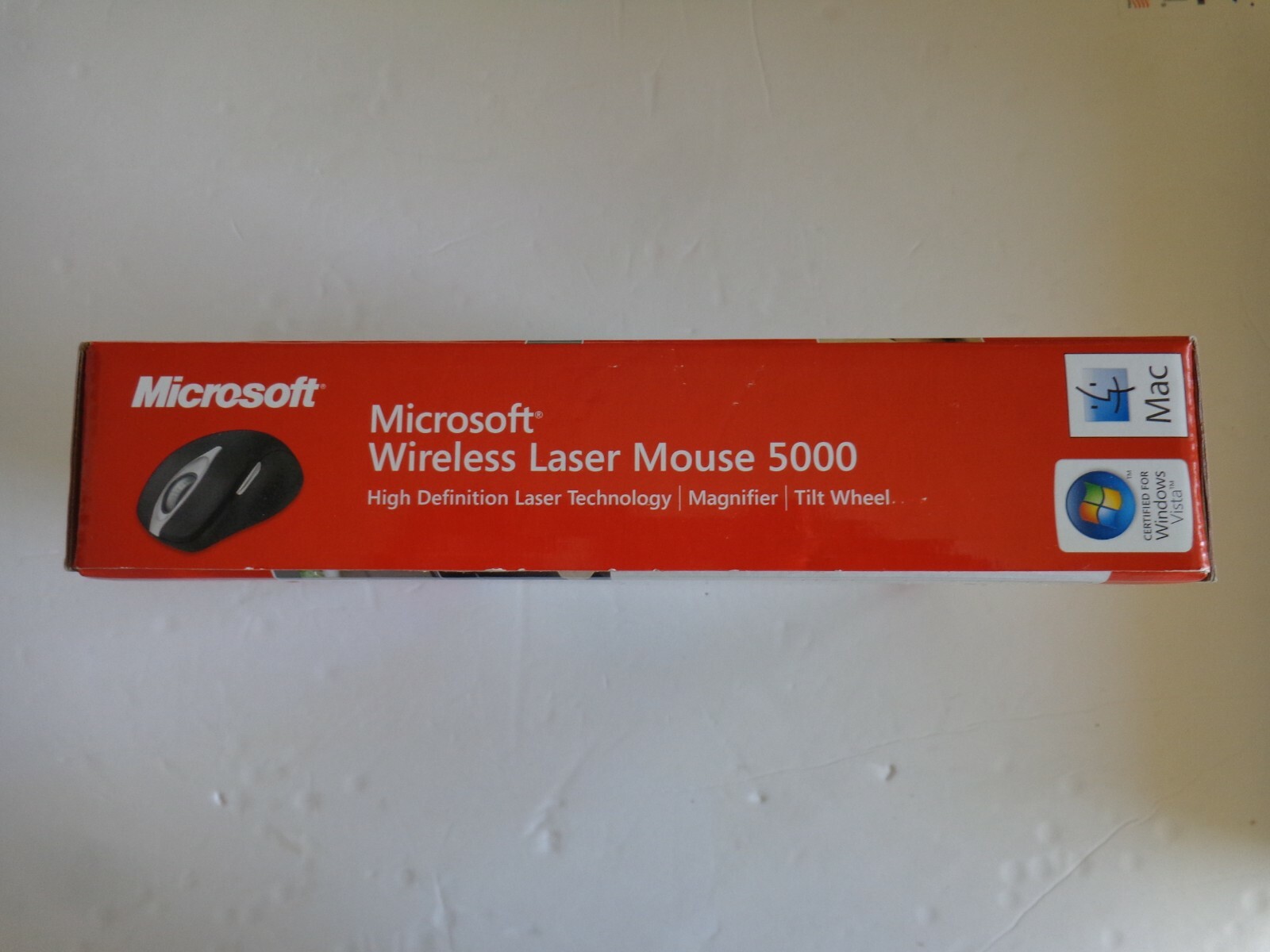 Microsoft Wireless Laser Mouse 5000 – Metallic Black (Factory Sealed Retail Box)