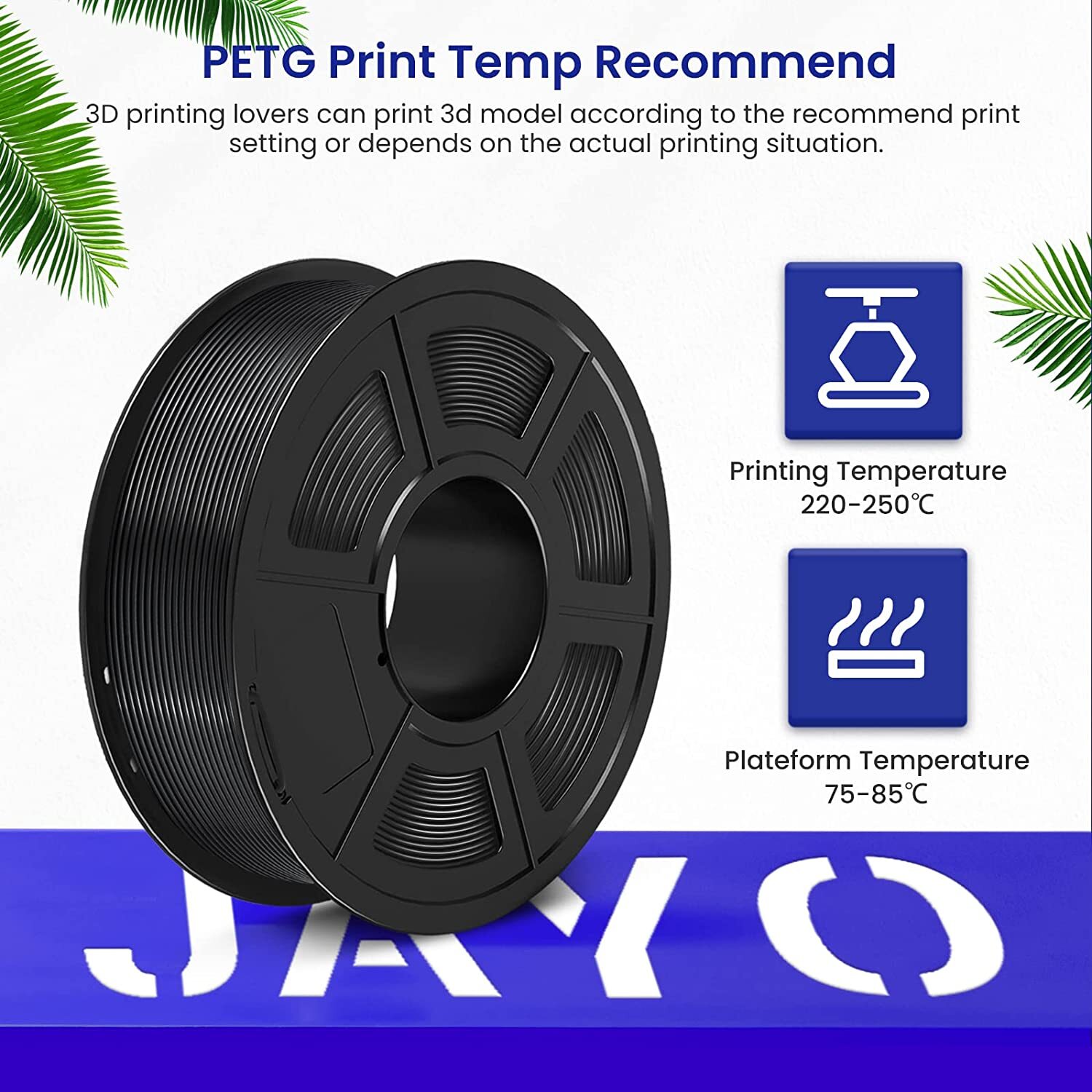 JAYO 10KG/20KG PLA Meta PETG SILK PLA+ ABS 3D Printer Filament 1.75mm 1.1KG LOT