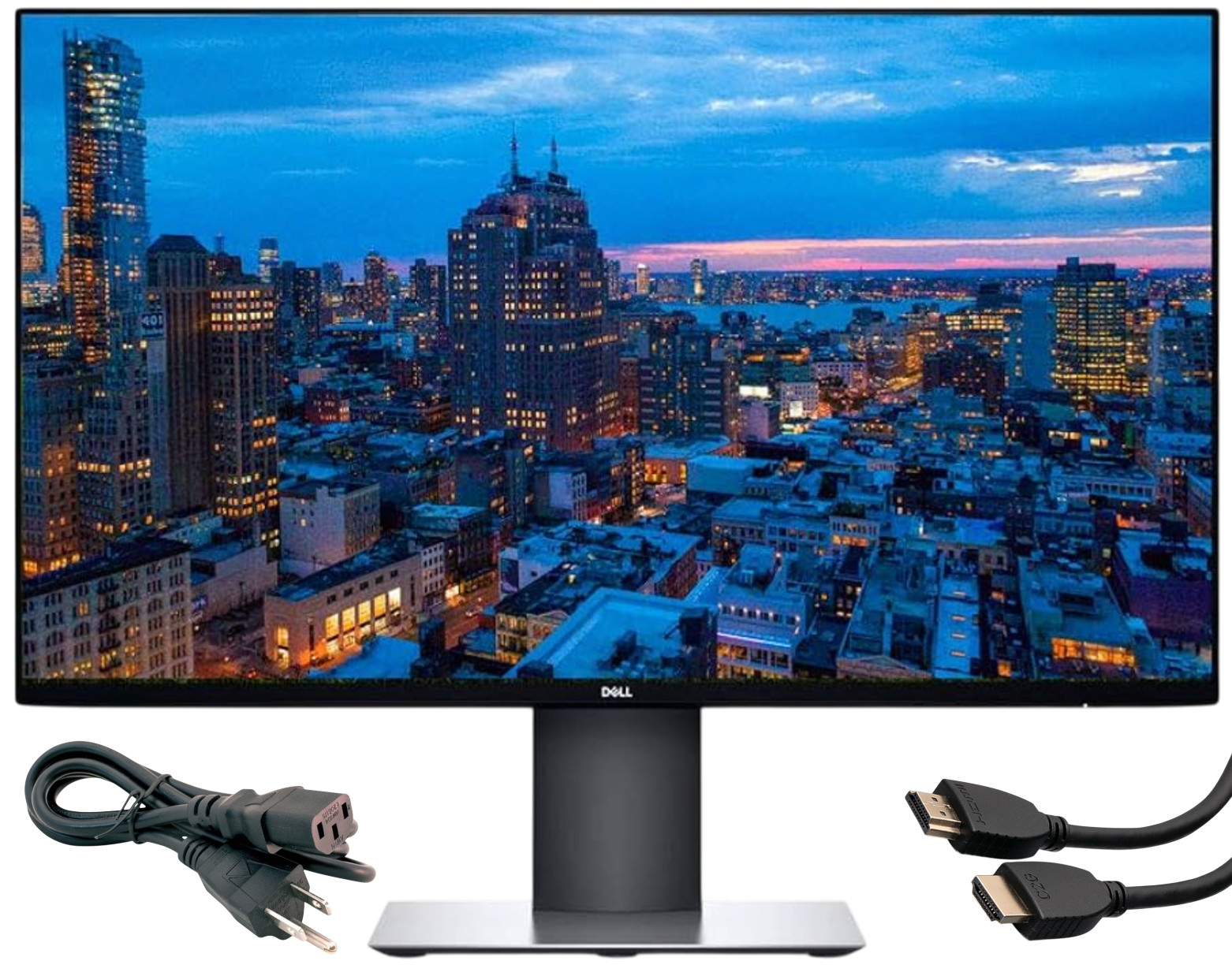 Dell P2419H 24″ Widescreen HDMI DP VGA LED Monitor 1920 x 1080 w/ Cables