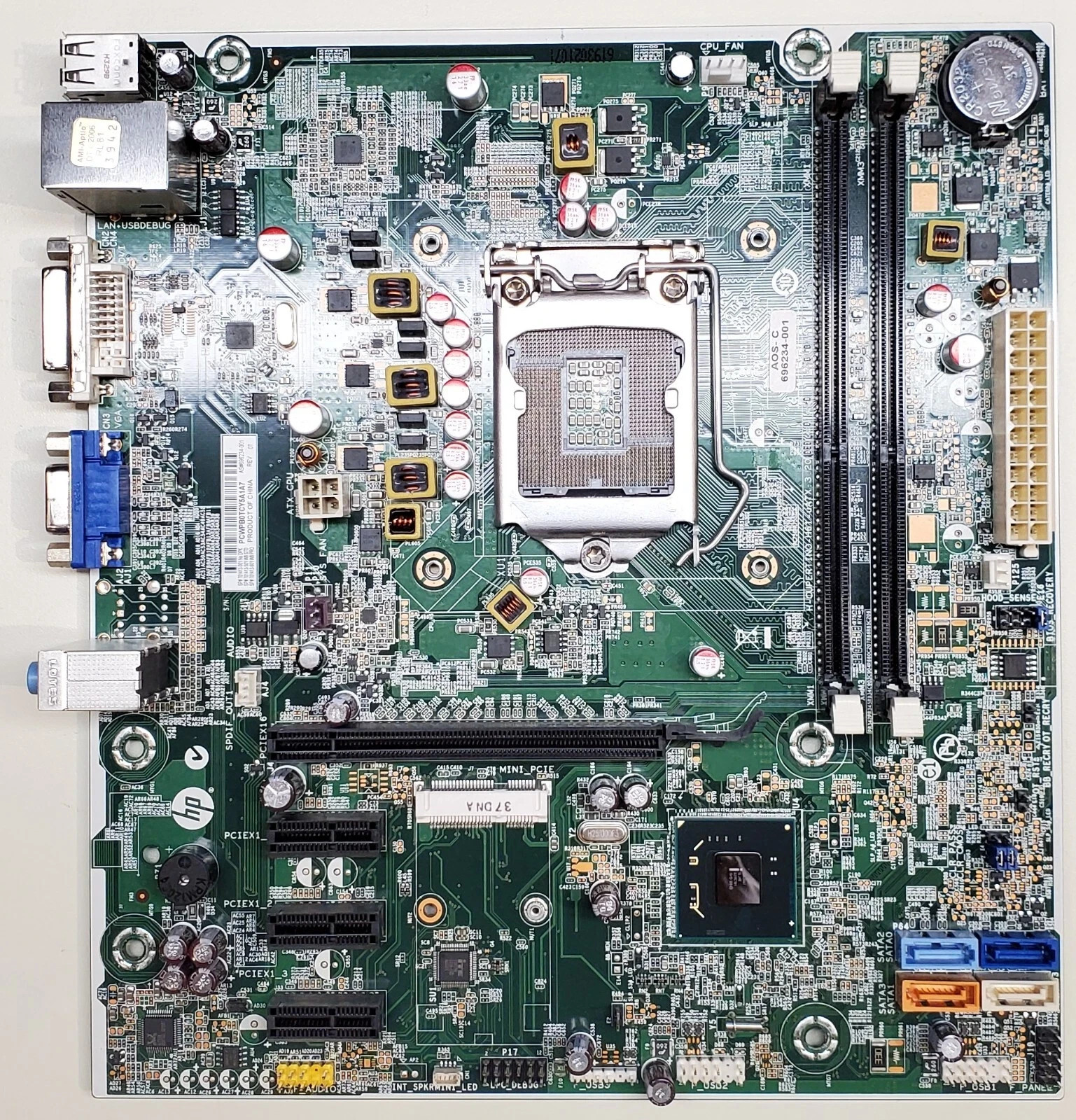 HP Pro 3500 LGA1155 OEM Motherboard W/ I/O Shield 696234-001 701413-001