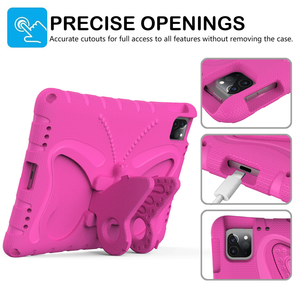 For iPad Air Pro 11 12.9 13-inch 2026 Kids Shockproof EVA Case Stand Cover Strap