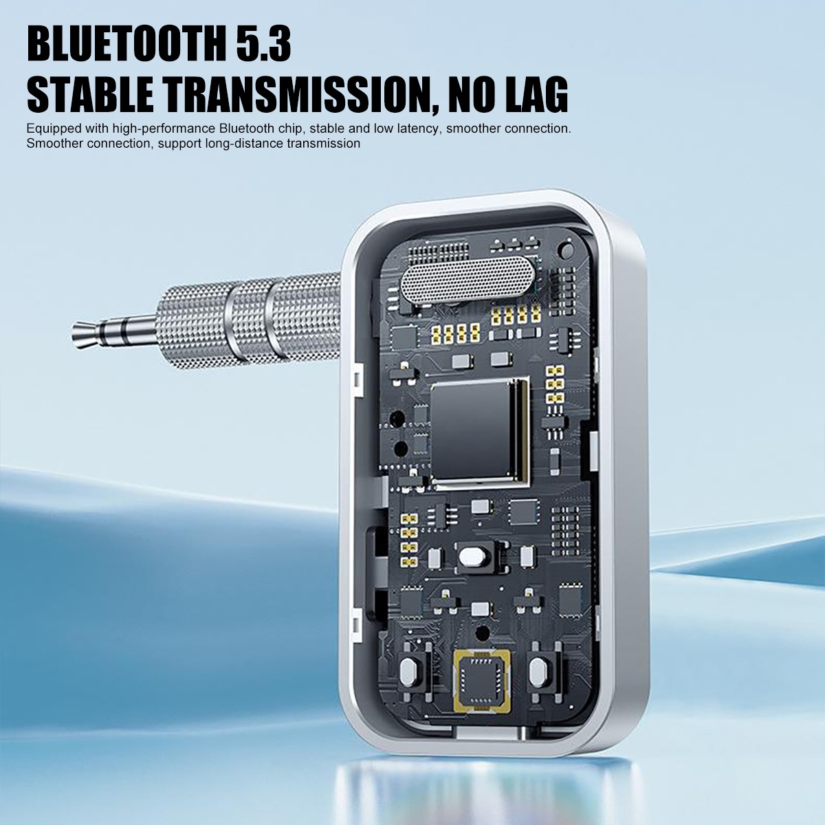 Wireless Bluetooth 5.3 Transmitter Receiver 2-in-1 Adapter Audio 3.5mm Jack Aux^
