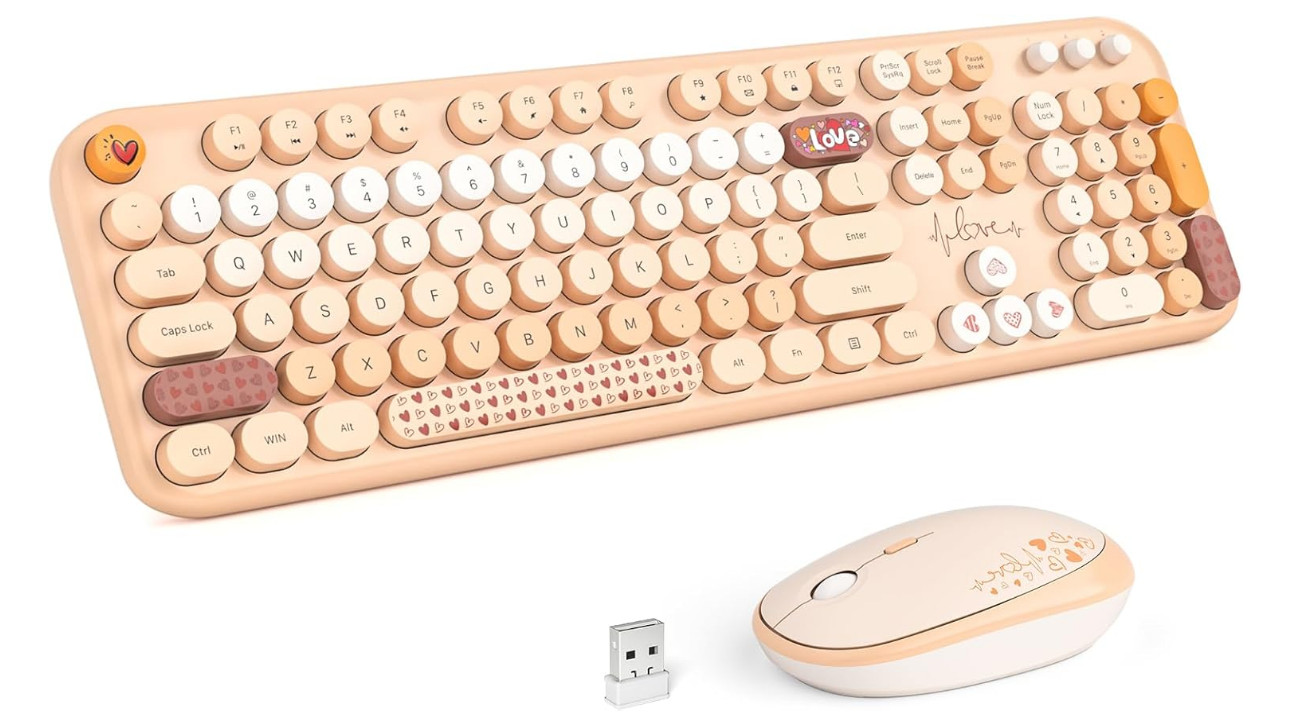 MOFII Wireless Keyboard and Mouse Combo, Full Size 2.4G Plug and Play Typewriter