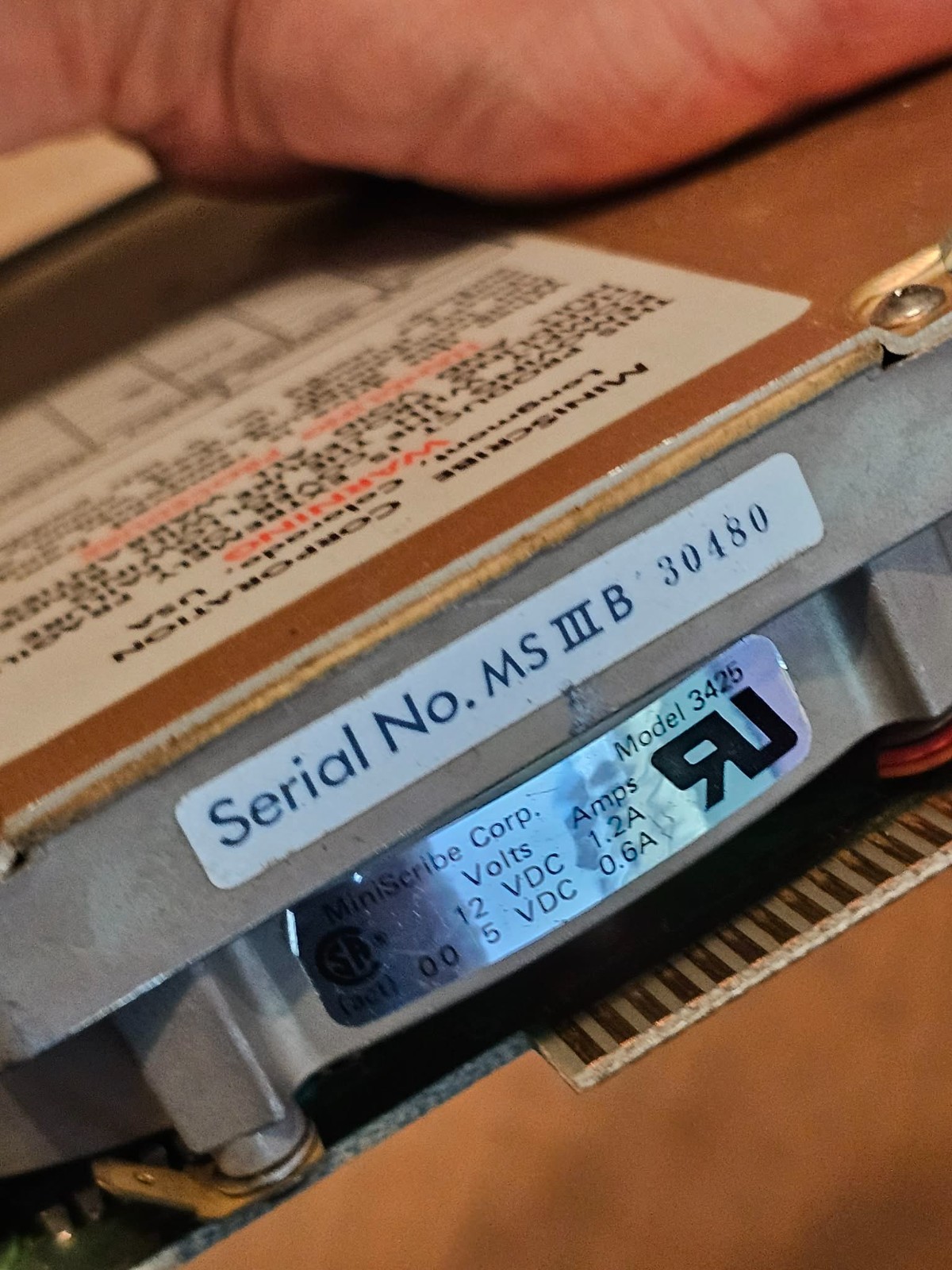 Clean IBM PC AT XT VINTAGE RETRO MINISCRIBE CORP 3425 20MB 5.25″ MFM HARD DRIVE