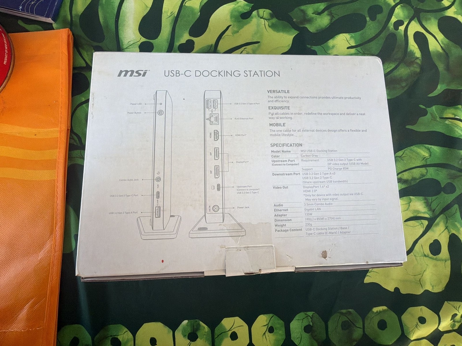 MSI USB-C Docking Station Carbon Gray