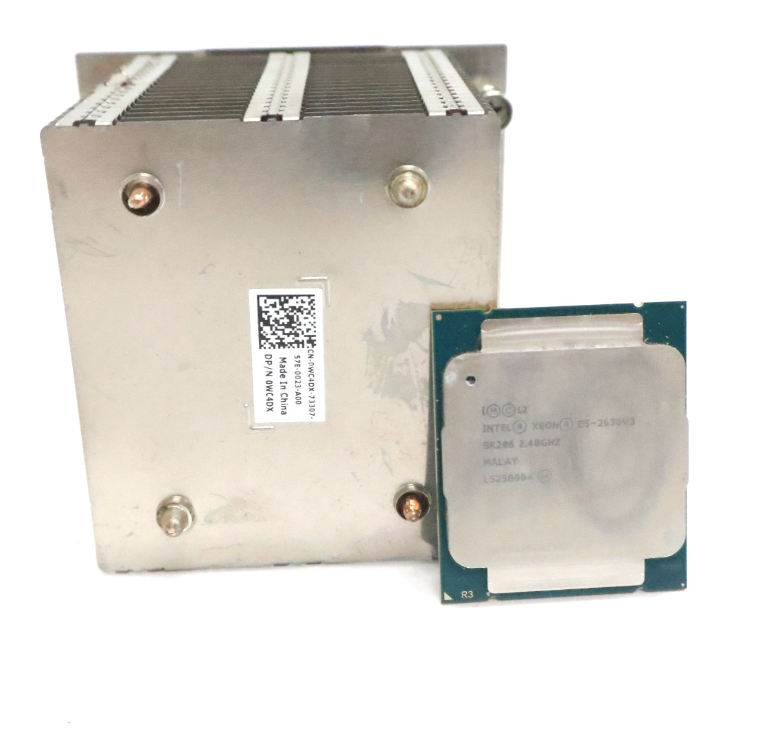 Intel 5R206 Xeon E5-2630 v3 2.40GHz 8-Core CPU with Dell 0WC4DX Heatsink