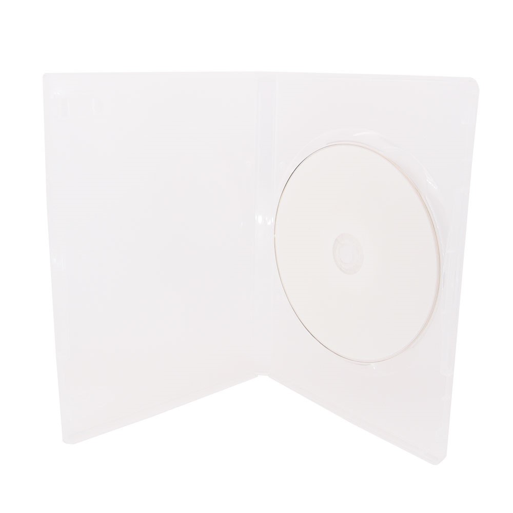 50 Pack 14mm Single Clear Standard DVD Case with Outter Clear Sleeve