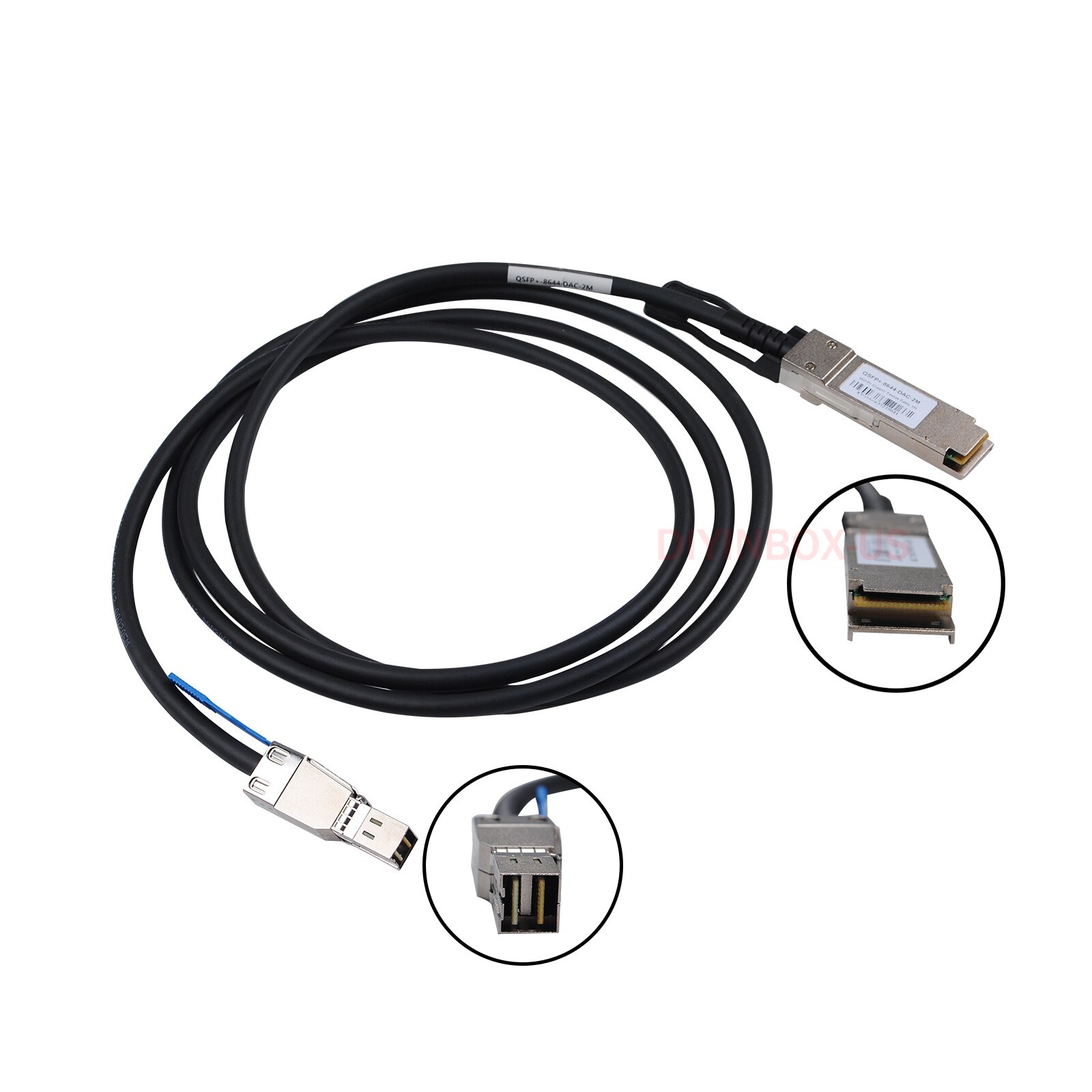 External SAS Cable QSFP SFF-8436 to SFF-8644 HD Mini SAS Connector Cable 2-Meter