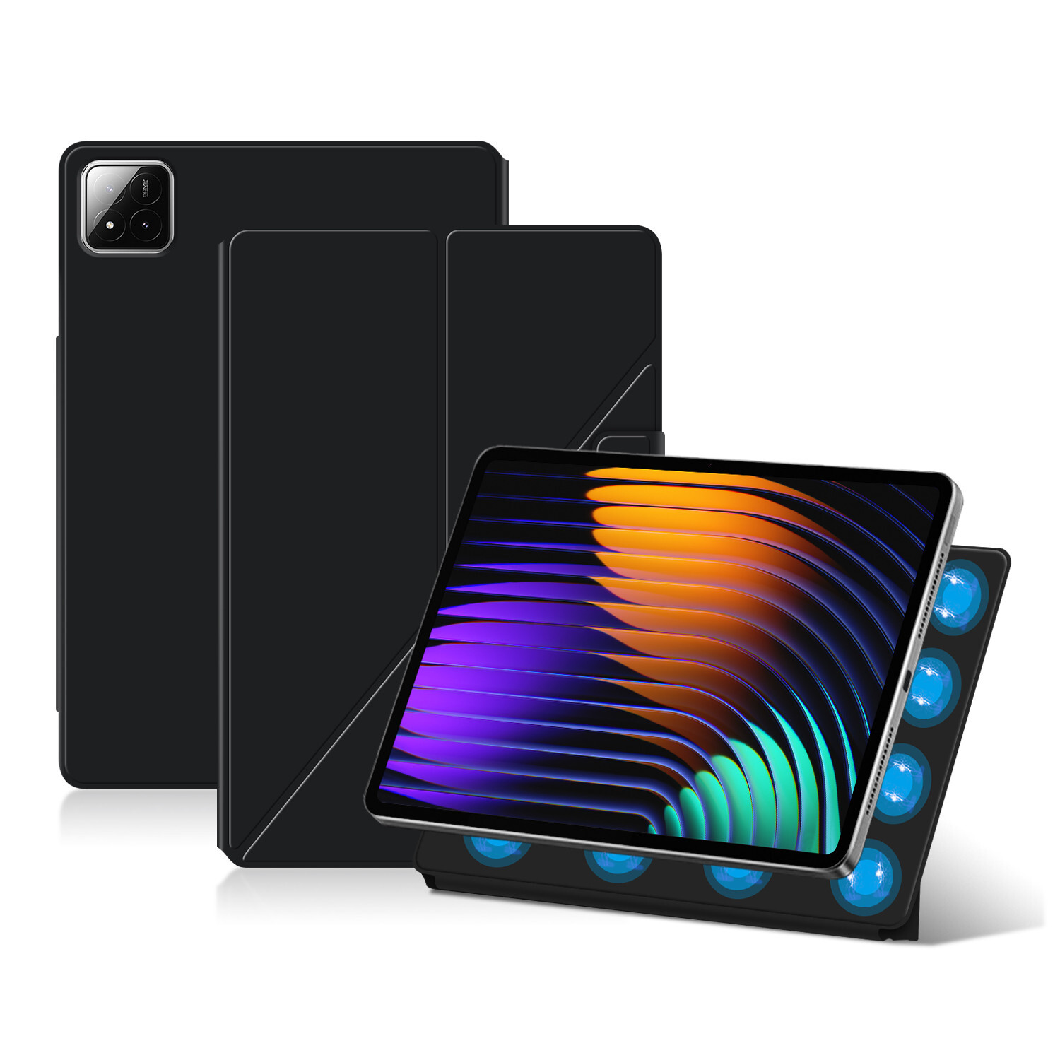 For Xiaomi Pad 7 /Pro 11.2in Thin Auto Sleep Magnetic Closure Fold Leather Case