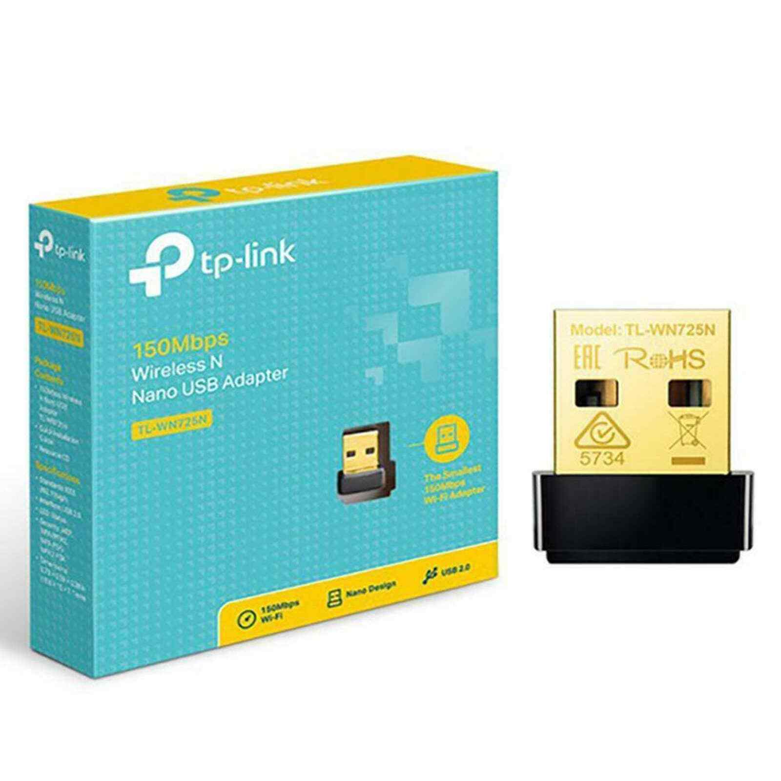 NEW SEALED TP-LINK TLWN725N 150Mbps Wi-Fi Wireless N Nano USB Adapter