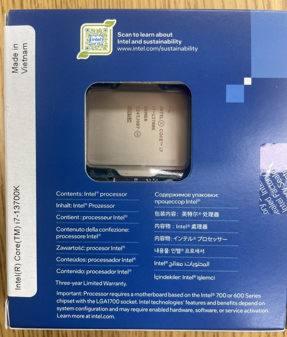 Intel Core i7-13700K 13th Gen 16-Core 3.4GHz Unlocked LGA1700 CPU