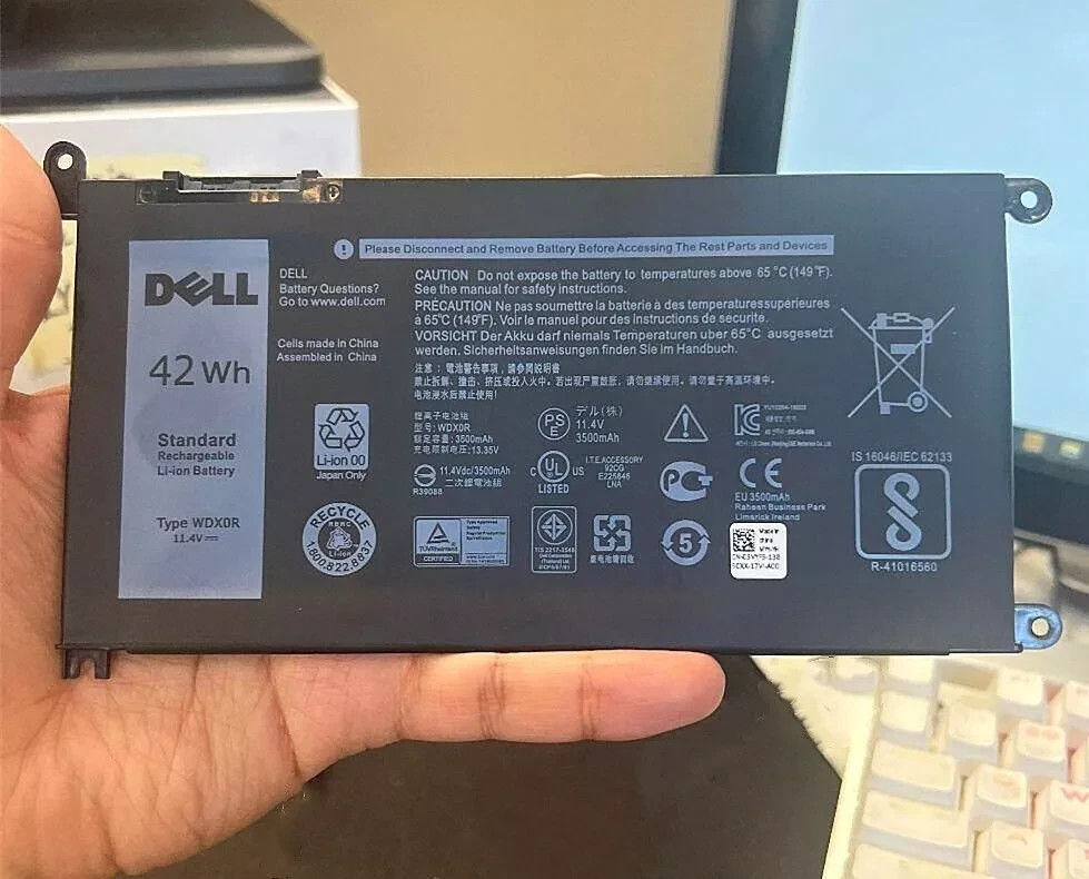 Genuine 42Wh WDXOR WDX0R Battery For Dell Inspiron 5765 5770 5580 5579 5575 5570