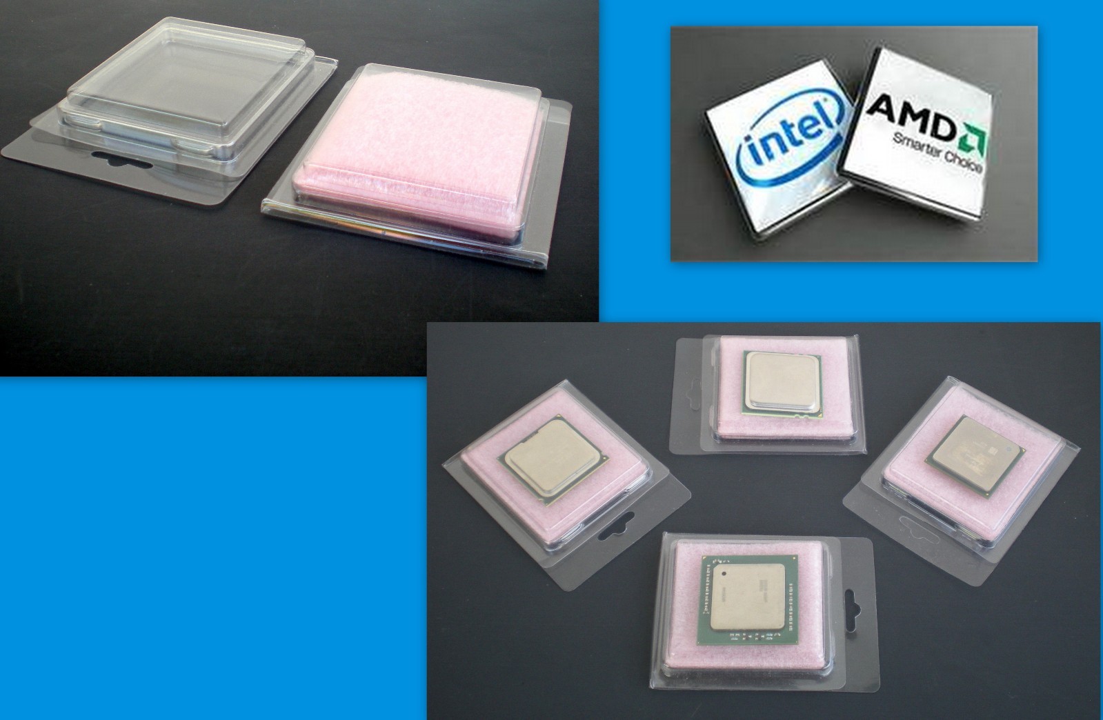Intel Core i9-9900 i7-9700 CPU Packaging Case Clamshell – Lot of 10 25 40 125