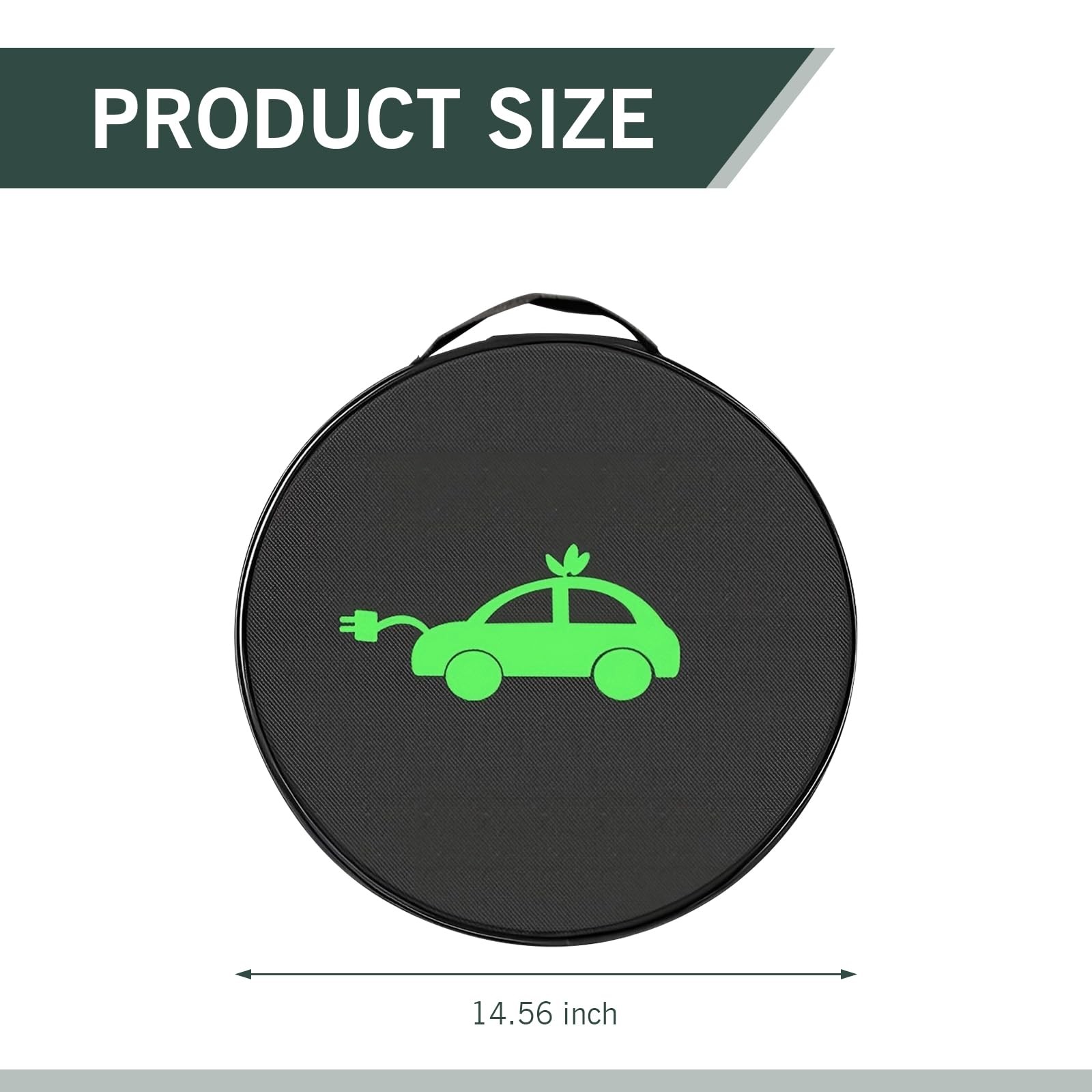 Round Car Tools Cable Bag Waterproof EV Charging Jumper Cord Organizer