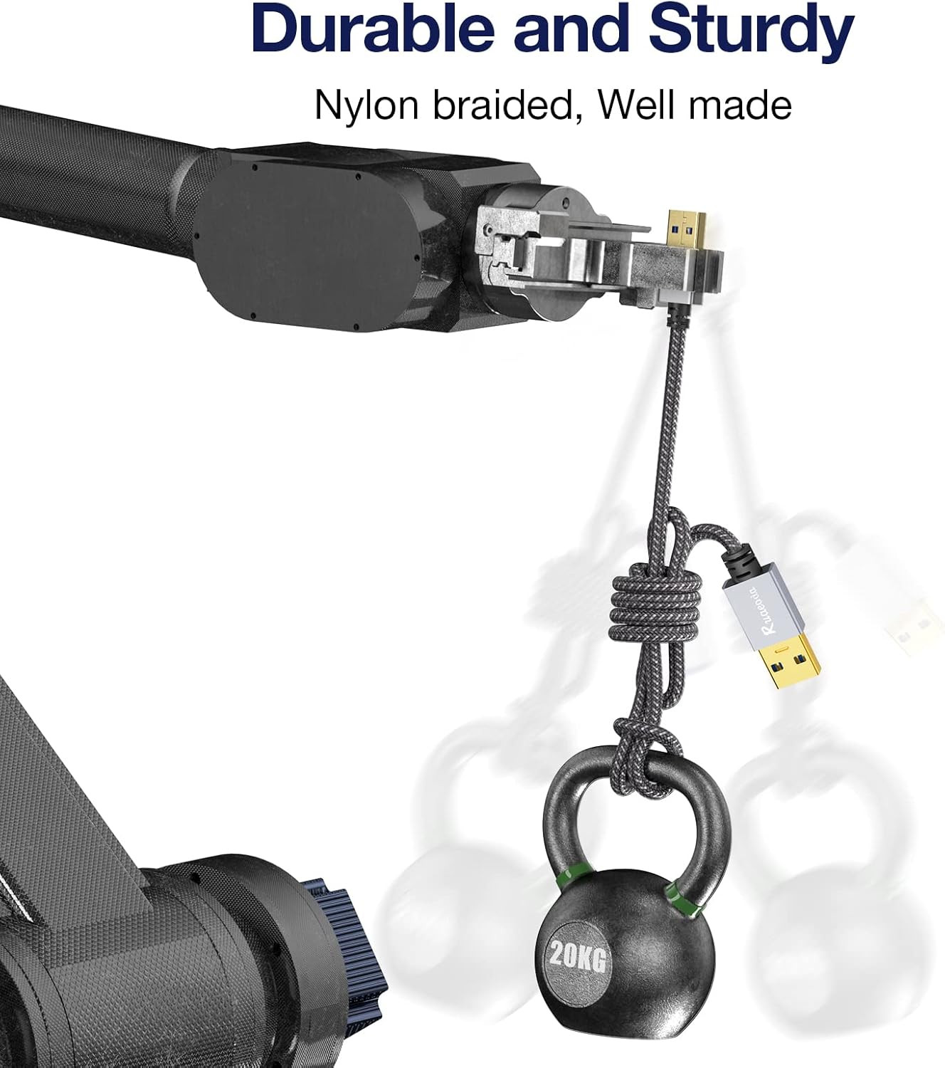 USB to USB Cable 1.5 Ft, USB 3.0 Male to Male Type a to Type a Double Sided USB