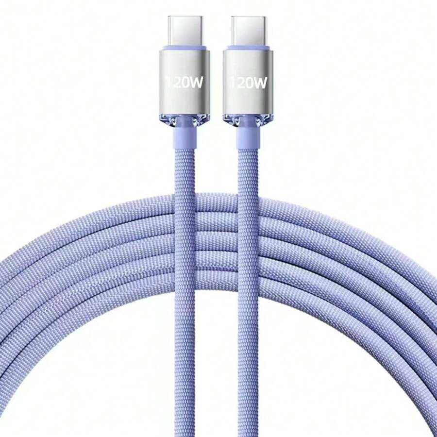 120W USB-C to Type-C Data Cable Universal Compatibility Support PD Fast Charging