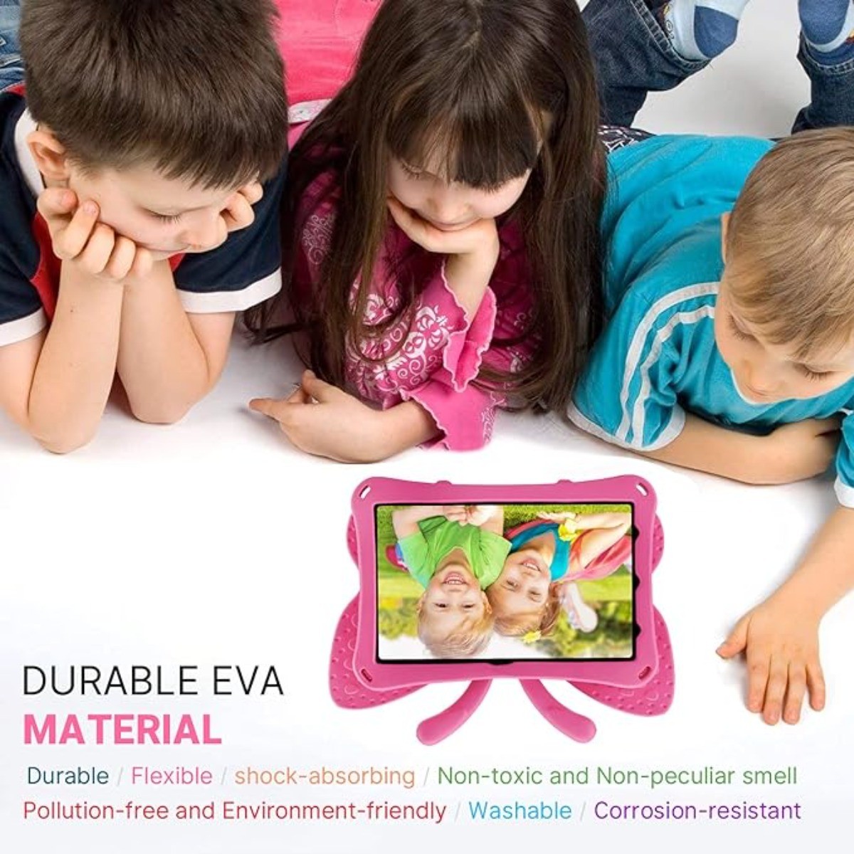 Kids Butterfly Stand Case for iPad (A16) /10th 9th 8th 7th & Mini 1/2/3/4/5/6/7