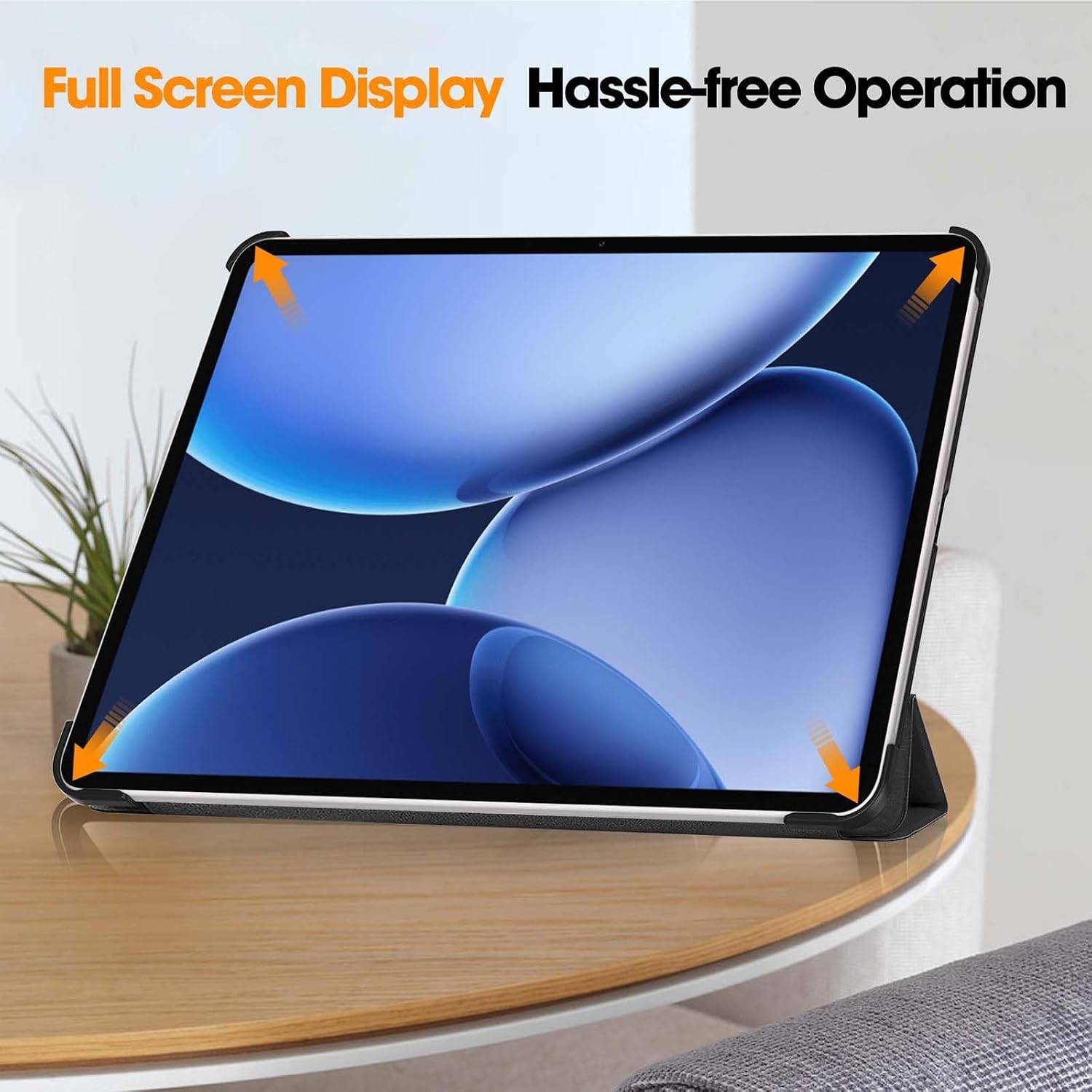 Slim Lightweight Trifold Stand Case Cover for OnePlus Pad 3 Tablet 13.2 inch, Bl