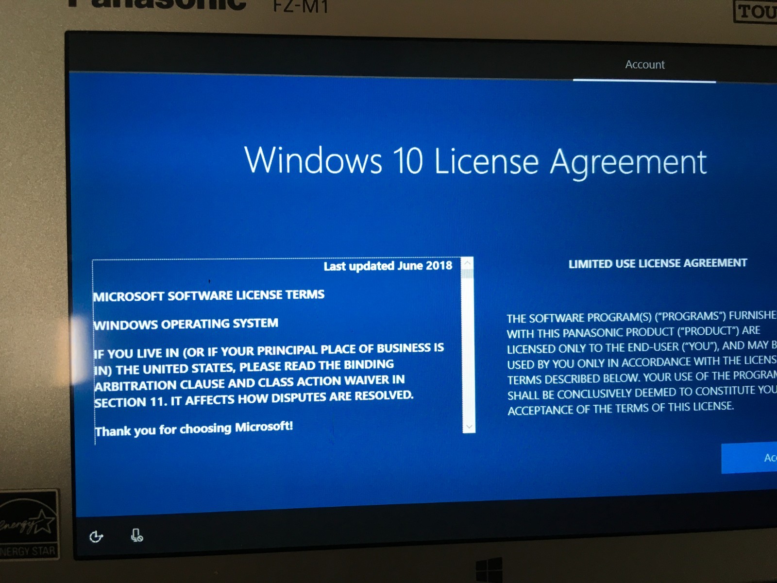 110 Hours Panasonic TOUGHPAD FZ-M1 7″ Core m5-6Y57 1.10GHz 256GB 8GB RAM Win 10