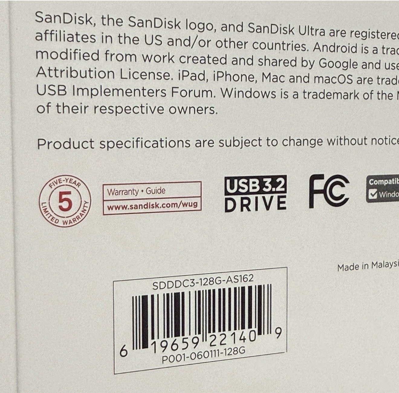 2 Pack Sandisk 128GB Ultra Dual Drive Go USB Type-C Flash Drive SDDDC3