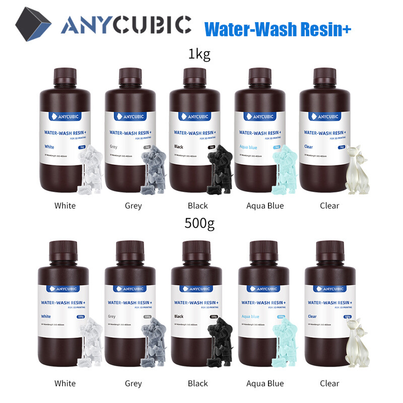 Anycubic 5KG/10KG/20KG Water Washable Resin Low Shrinkage for LCD 3D Printer Lot