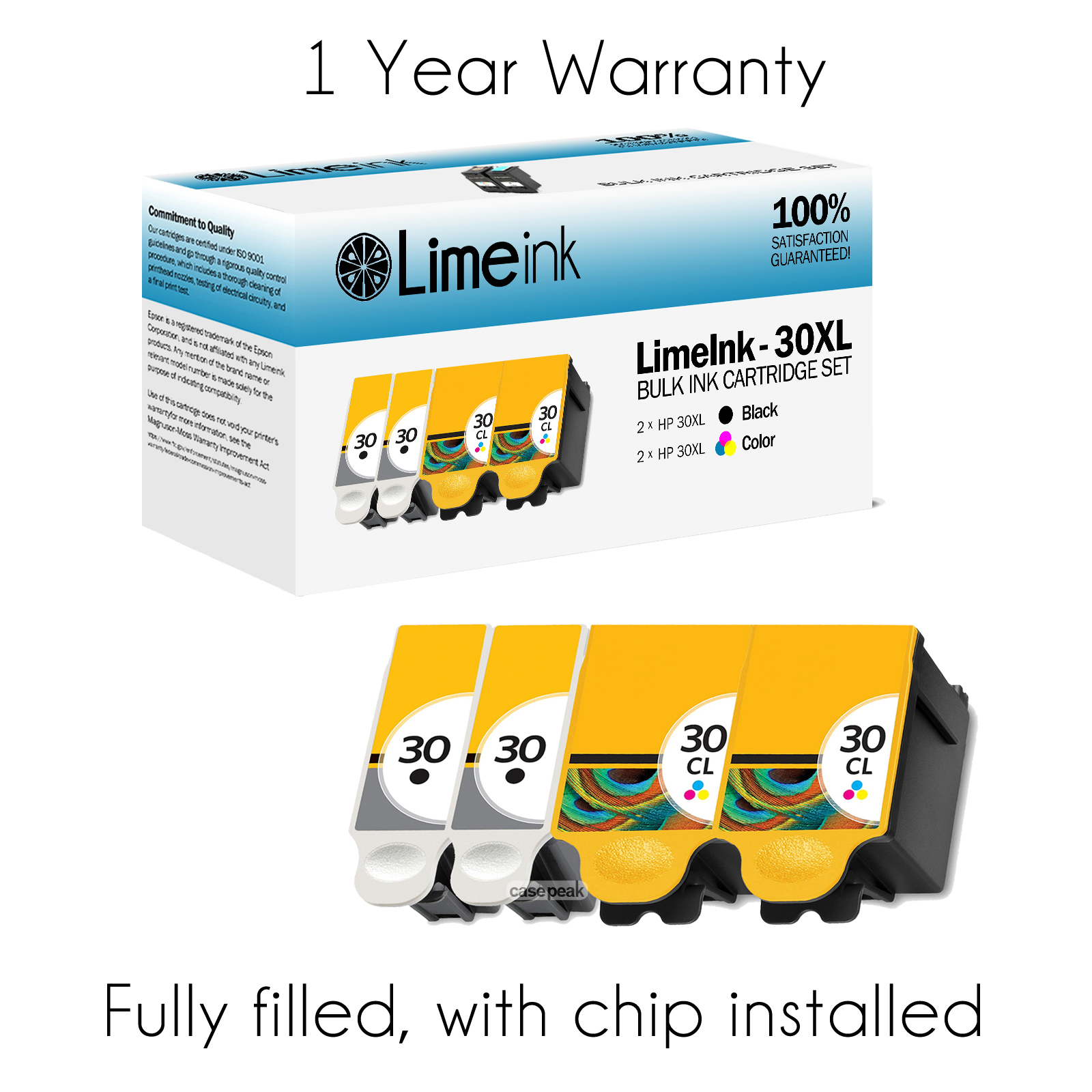 4 Pack For Kodak 30XL Ink Cartridges Set ESP 310 C315 2150 2170 Hero 3.1 3.2 5.1