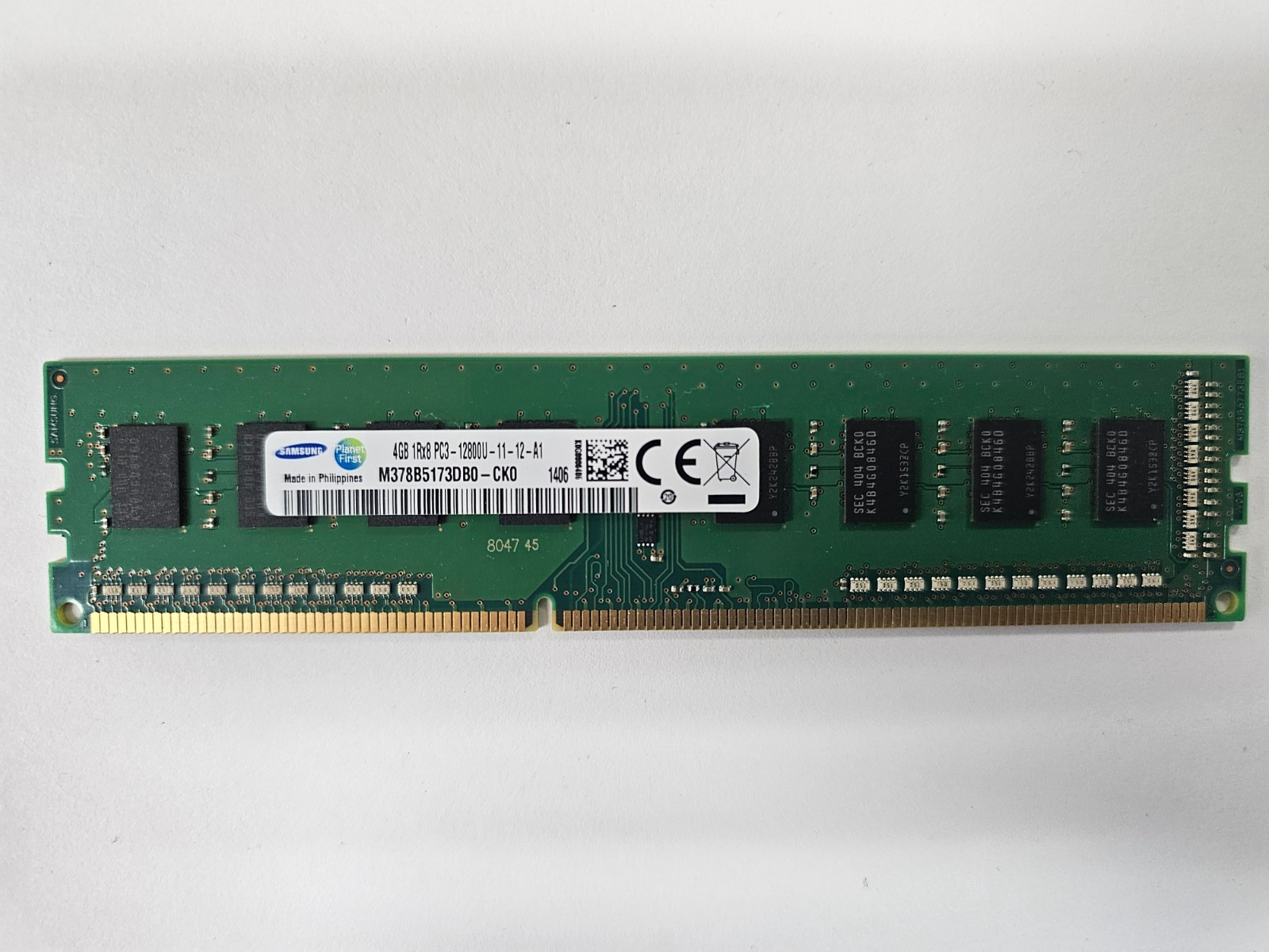 Samsung 4GB DDR3-1600MHZ DIMM NON-ECC M378B5173DB0-CK0