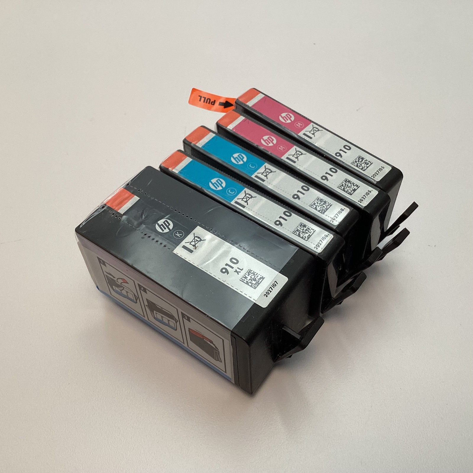 HP 910 & 910XL Ink Cartridge Lot of 5 Black Cyan Magenta – Fresh Dates 05/2027+